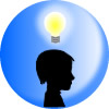 Head with bulb icon